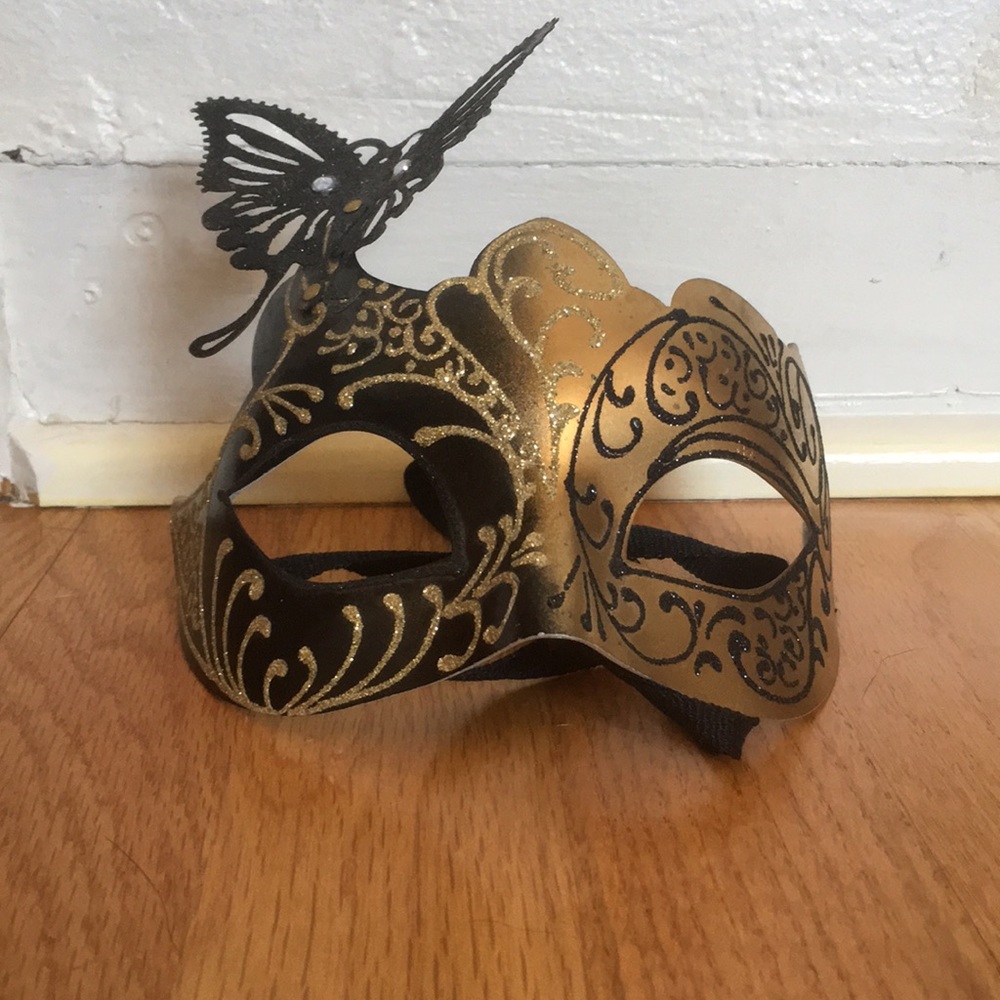 Black and Gold Butterfly Mask